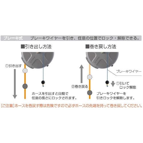 良質トップ 三協リール エアーホースリール 内径８ｍｍ×６ｍ ブレーキ