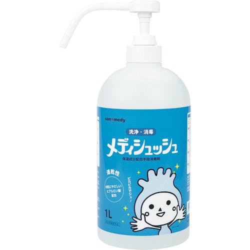 【CAINZ-DASH】三和製作所 手指消毒剤メディシュッシュ　ポンプ１Ｌ 101-651【別送品】
