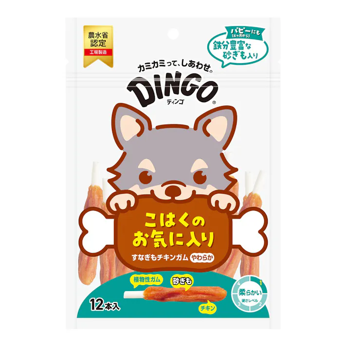ディンゴ すなぎもチキンガム やわらか 12本