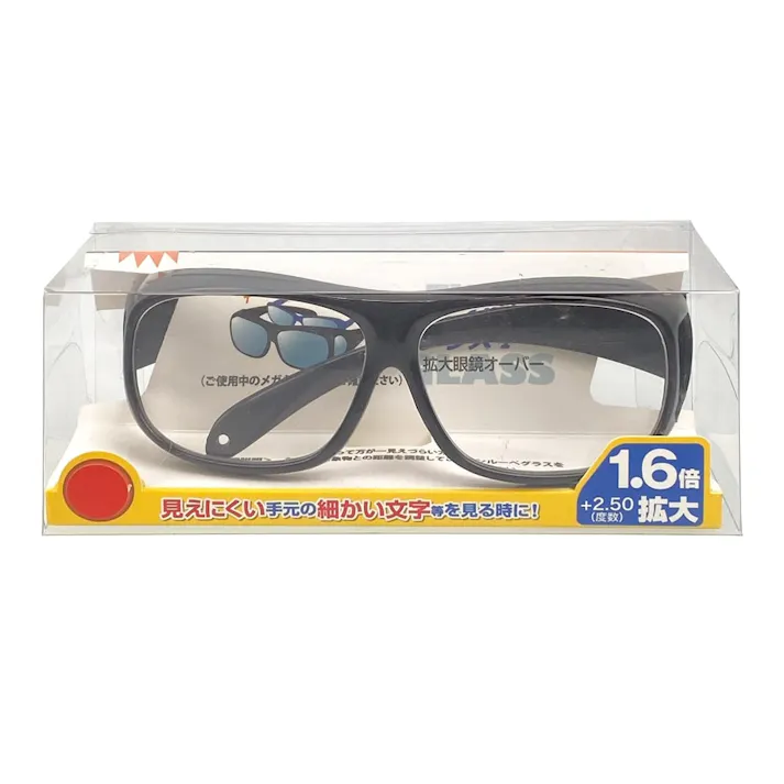 拡大眼鏡メオーバーツインルーペグラス1 TW-BK