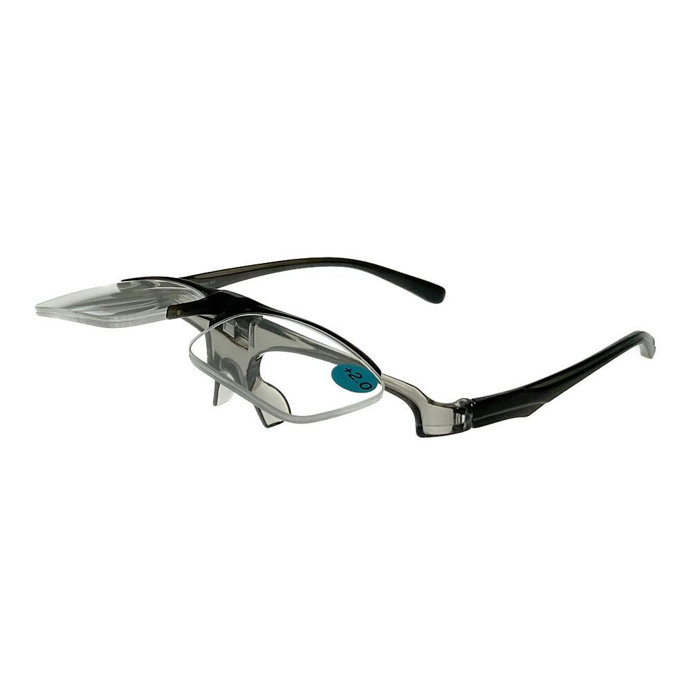 メガネ・老眼鏡 ZF02 跳ね上げシニアグラス FUR-2000-1 +2.0 | 眼鏡・メガネ・老眼鏡