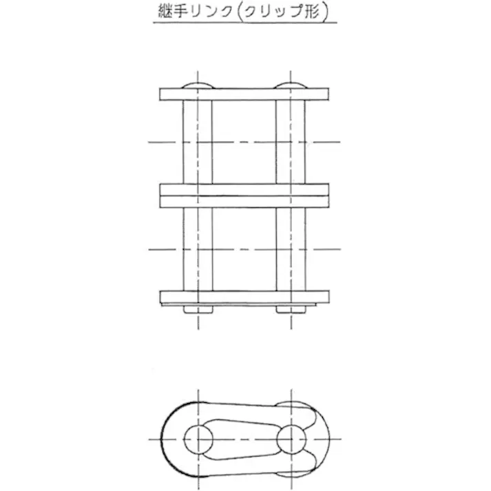 【CAINZ-DASH】江沼チヱン製作所 EK60D-2列クリップタイプジョイントリンク EK60D-2 SPJ【別送品】