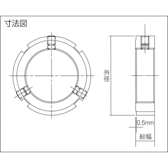 【CAINZ-DASH】エバオン ロックナット EPT 直角度0.005 M17×1 EPT17N-5-M17X1【別送品】
