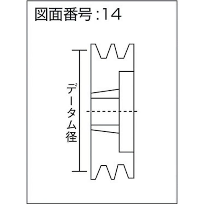 【CAINZ-DASH】エバオン ブッシングプーリー　ＳＰＡ　１２５ｍｍ　溝数２ SPA125-2【別送品】