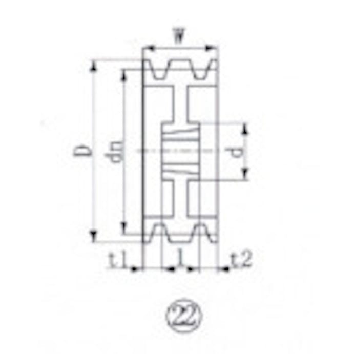 【CAINZ-DASH】エバオン ブッシングプーリー　ＳＰＡ　２５０ｍｍ　溝数３ SPA250-3【別送品】