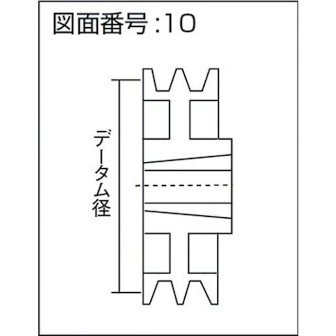 【CAINZ-DASH】エバオン ブッシングプーリー　ＳＰＺ　２１２ｍｍ　溝数２ SPZ212-2【別送品】