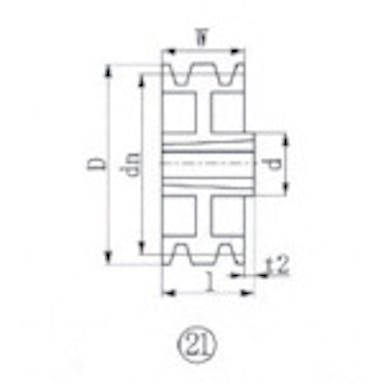 【CAINZ-DASH】エバオン ブッシングプーリー　ＳＰＺ　２６５ｍｍ　溝数３ SPZ265-3【別送品】