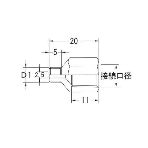 CAINZ-DASH】栗田製作所 ステンレスグリースニップル用アダプタ M6