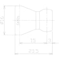 【CAINZ-DASH】日機 クーラントシステム１／４　ホース　１４０ｍｍ　灰色　（２本入） 82021G【別送品】