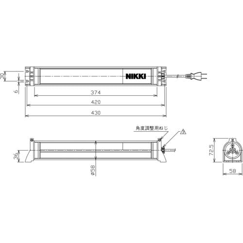 CAINZ-DASH】日機 防水型ＬＥＤリニアライト ＡＣ１００～１２０Ｖ