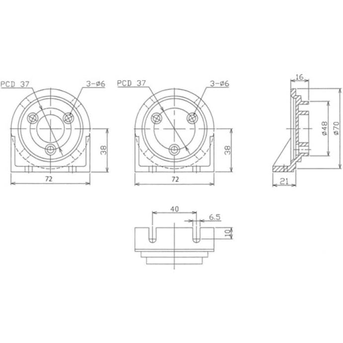 【CAINZ-DASH】日機 取付金具　フランジ式　２個１セット A-W560【別送品】