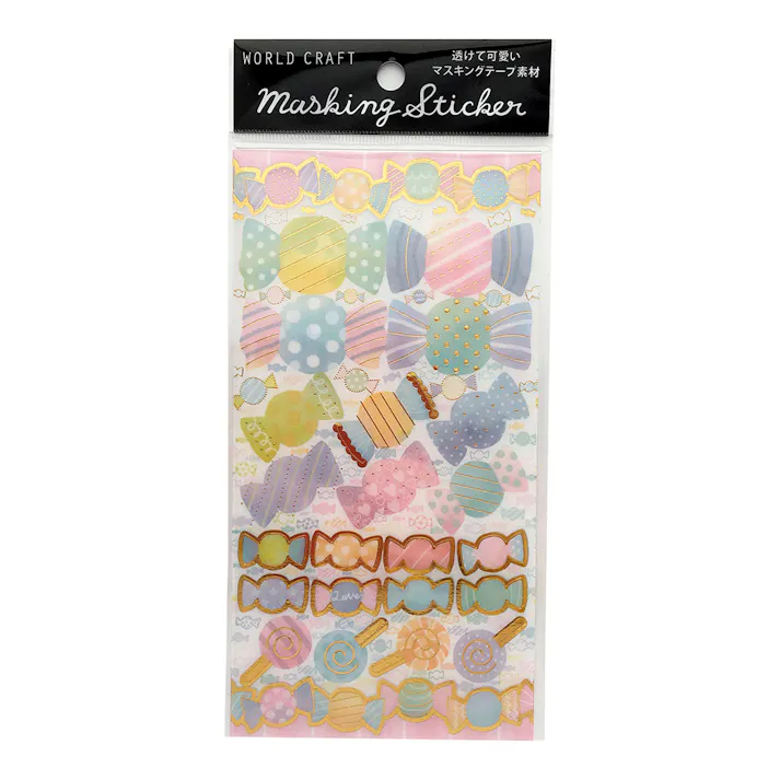 ワールドクラフト マスキングステッカー Candy W01-SMK-0007