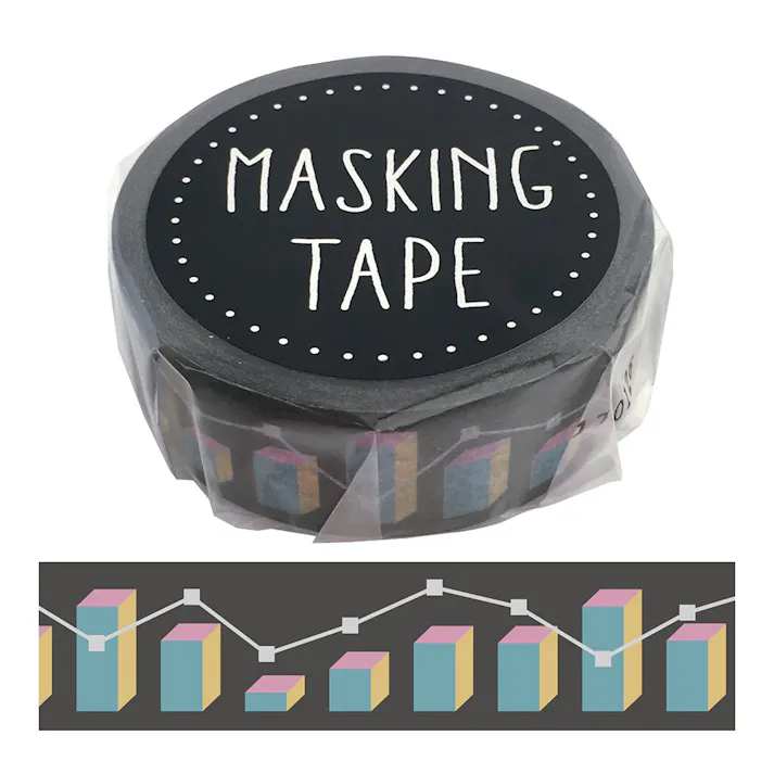 ワールドクラフト マスキングテープ 15mm グラフ
