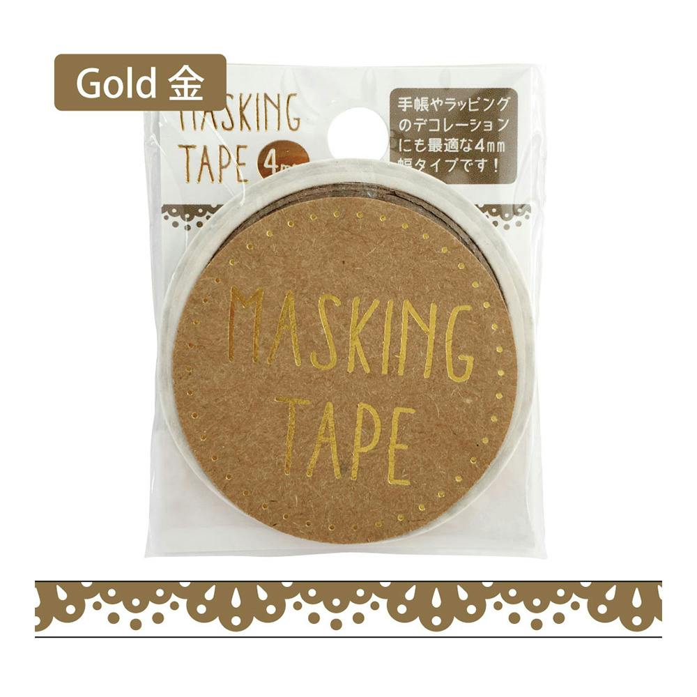ワールドクラフト マスキングテープ 4mm レース