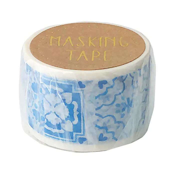 ワールドクラフト マスキングテープ ブルータイル 30mm×7m