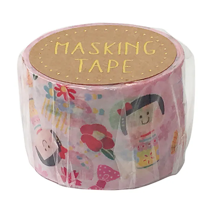 ワールドクラフト マスキングテープ こけし 30mm×7m