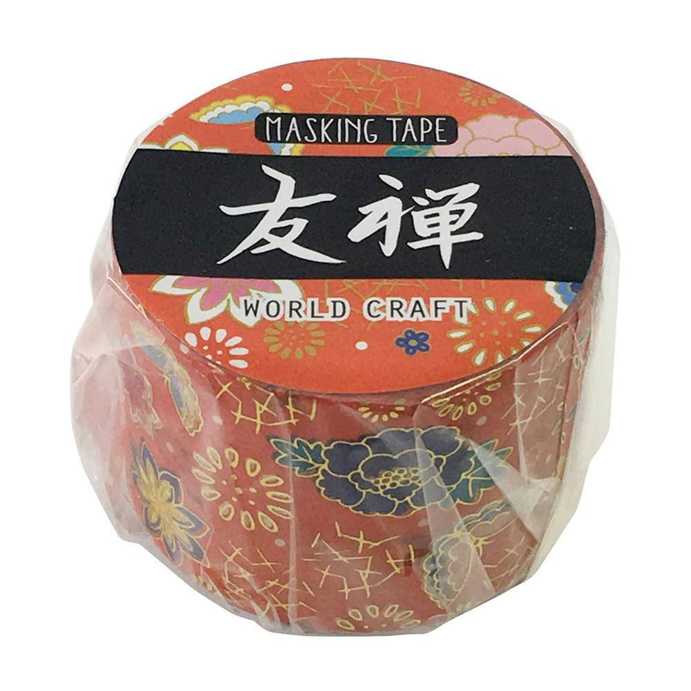 ワールドクラフト マスキングテープ 友禅 華 30mm