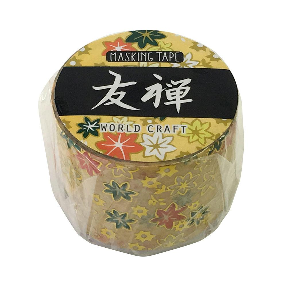 ワールドクラフト マスキングテープ 友禅 山吹 30mm