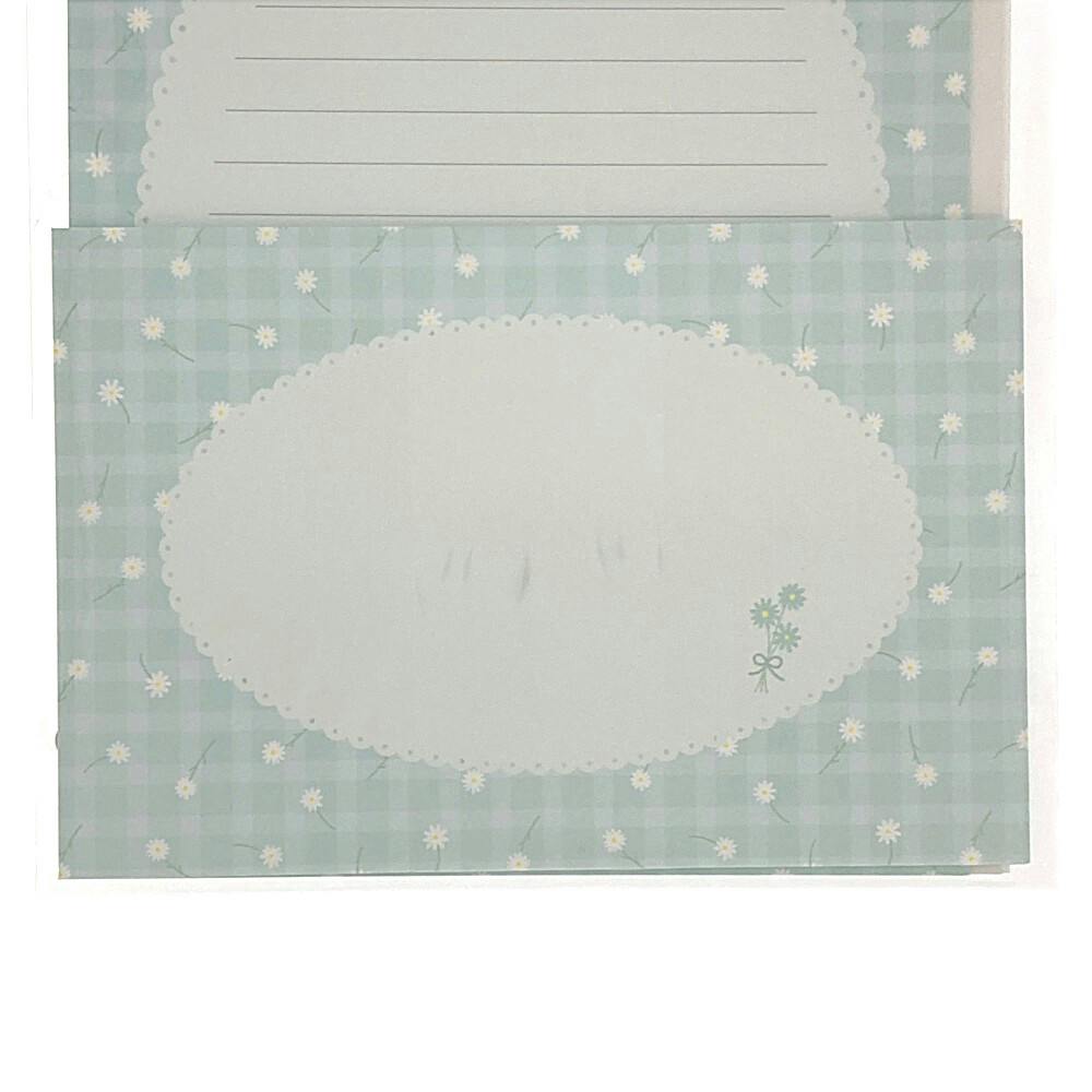 レターセット Flower Daisy 水色 | 文房具・事務用品 通販