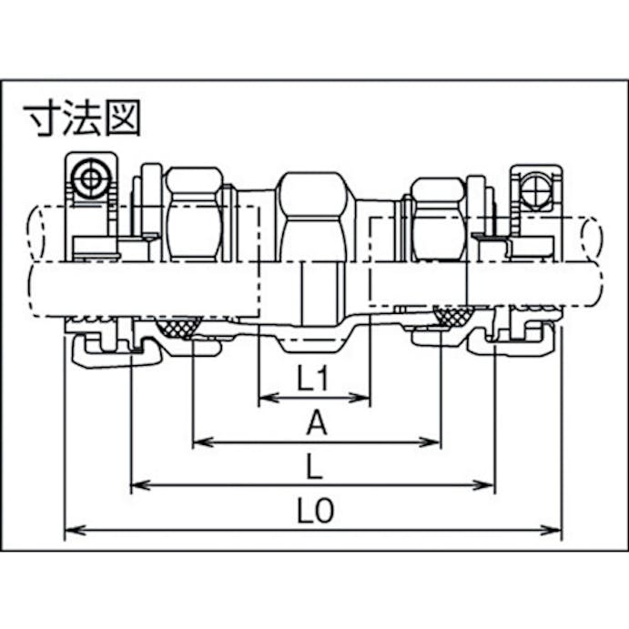 【CAINZ-DASH】川西水道機器 ポリエチレン管×鋼管用異種管継手　ＳＫＸソケットＰ４０×４０ SKX-S-P40X40【別送品】