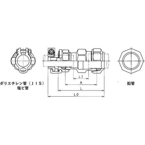 CAINZ-DASH】川西水道機器 鉛管２種×ポリエチレン管用異種継手 ＳＫＸ