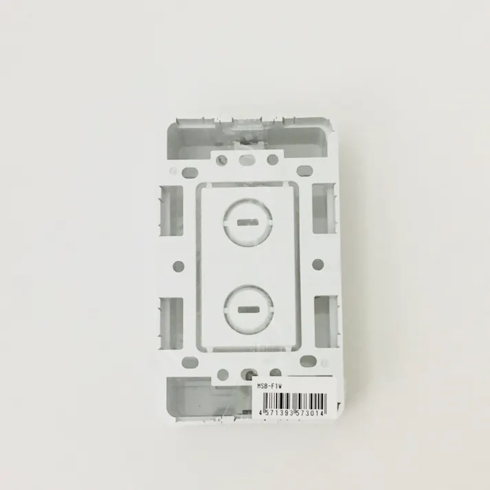 未来工業 モール用スイッチボックス Fタイプ 1ヶ用 ホワイト MSB-F1W