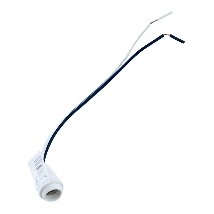 青山電陶 防滴プラソケット E12線付ゴムソケット ES12-01