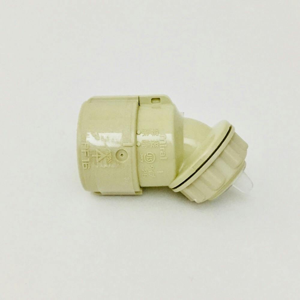 未来工業 PF管 曲がりコネクタ 45度 ベージュ FNVK-16GS | 配線