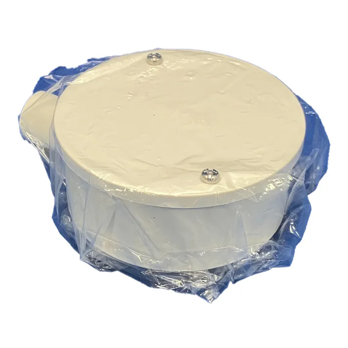 未来工業 露出用丸形ボックス 1方出 ミルキーホワイト PVM14-1KM