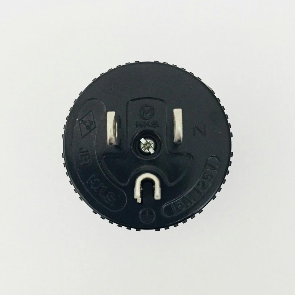 明工社 引掛転換アダプタ 接地2P15A 黒 MH2986B | 電線・電材