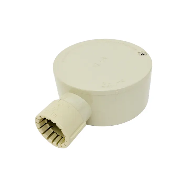 未来工業 露出用丸形ボックス 1方出 ベージュ MFSM16-1G