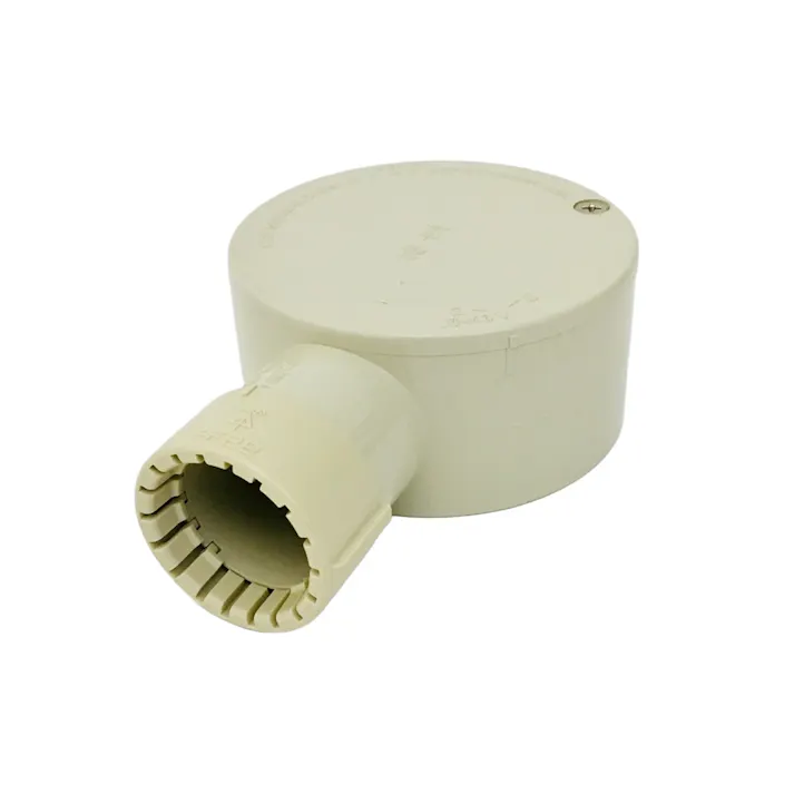 未来工業 露出用丸形ボックス 1方出 ベージュ MFSM22-1G