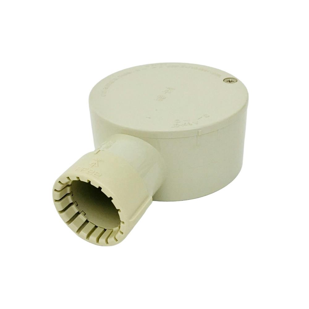 未来工業 露出用丸形ボックス 1方出 ベージュ MFSM22-1G | 配線