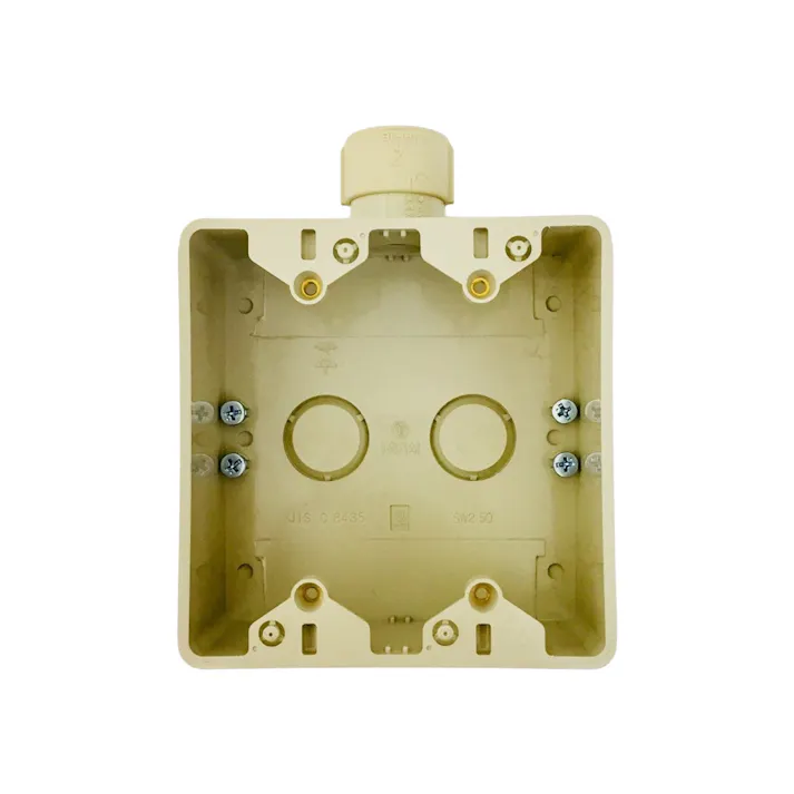 未来工業 露出スイッチボックス コネクタ付 ベージュ SW1-16WFG