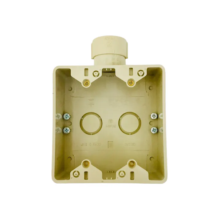 未来工業 露出スイッチボックス コネクタ付 ベージュ SW1-22WFG