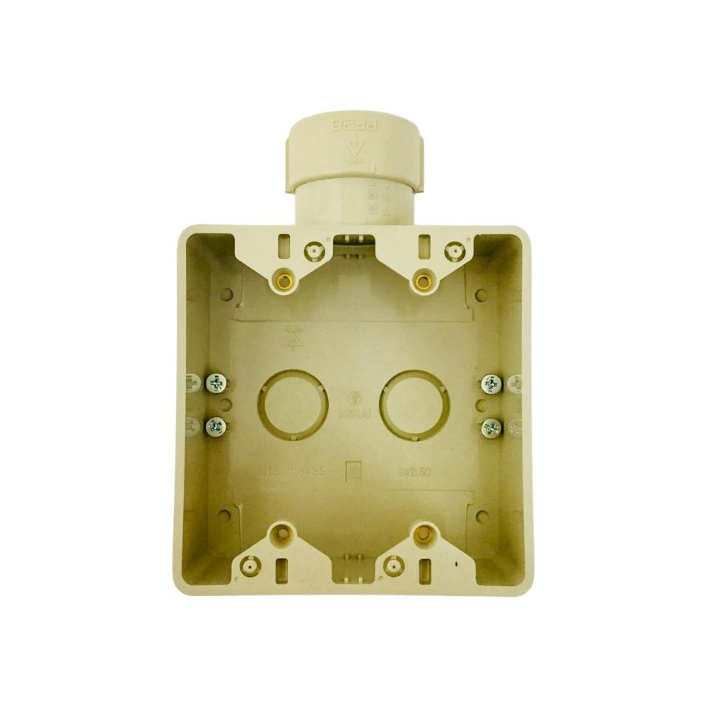 ポコ出品① 未来工業 露出スイッチボックス コネクタ付 ベージュ SW1-28FG