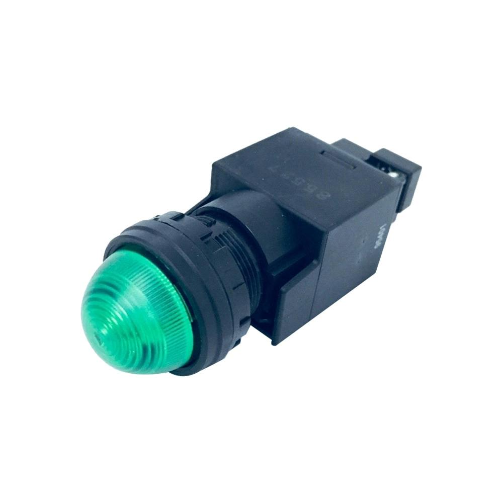 アイゼット REF-LIGHT（リフライト） 2灯式 【 R-UN2 】×1台 IDEC HWシリーズ パイロットライト φ22 突形 LED照光 緑 HW1P-2M2G