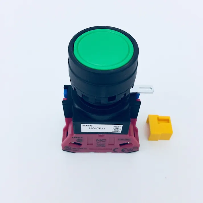 IDEC HWシリーズ 押しボタンスイッチ φ22 平形 モメンタリ形 緑 HW1B-M111G