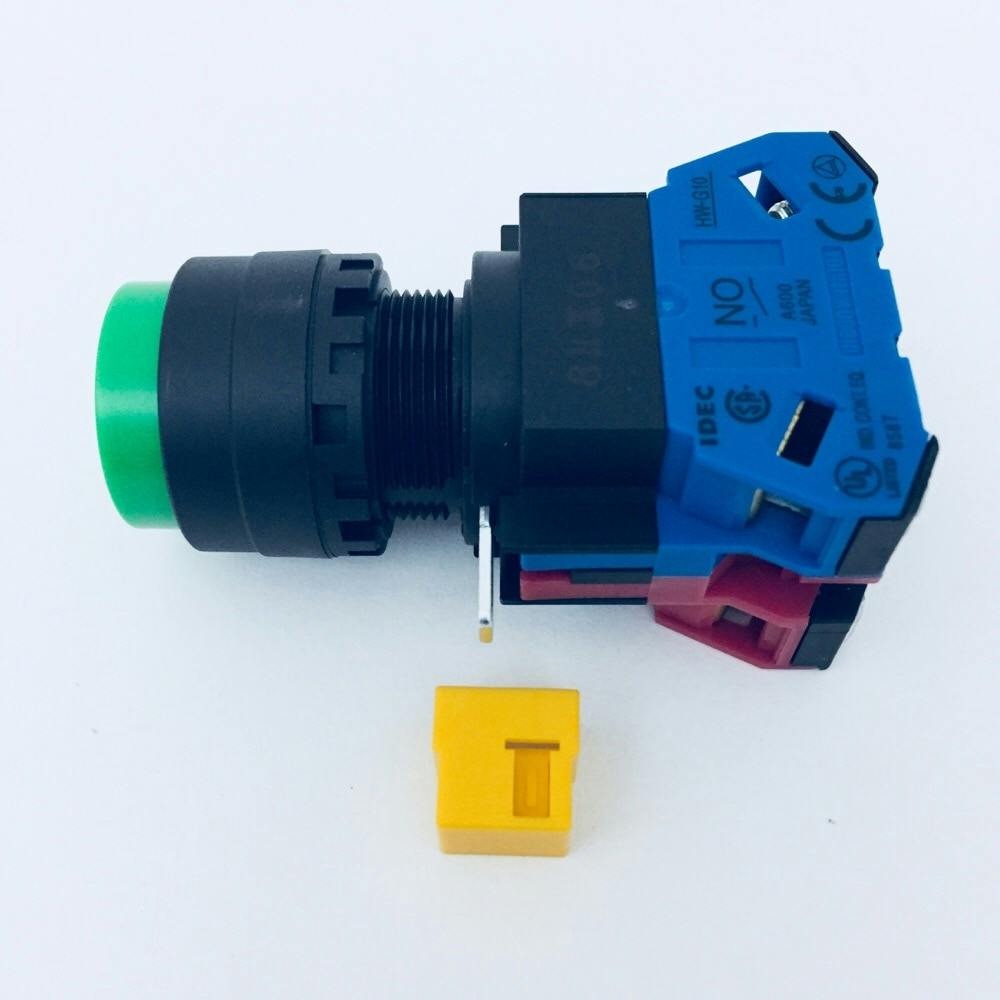 IDEC HWシリーズ 押しボタンスイッチ φ22 突形 モメンタリ形 緑 HW1B