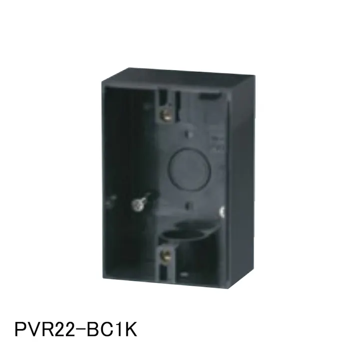 露出ボックス 防水コンセント用 ブラック PVR22-BC1K
