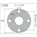 【CAINZ-DASH】ジャパンマテックス 蒸気用高密度膨張黒鉛ガスケット　２５Ａ×厚さ３ｍｍ 8851ND-3.0-FF-10K-25A【別送品】