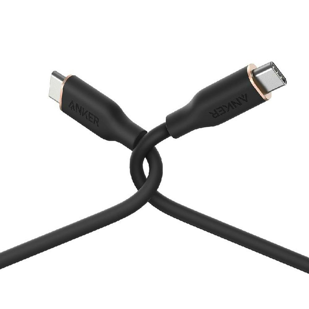 Anker PowerLine3 Flow USB-C ＆ USB-C ケーブル 1.8m ミッドナイト