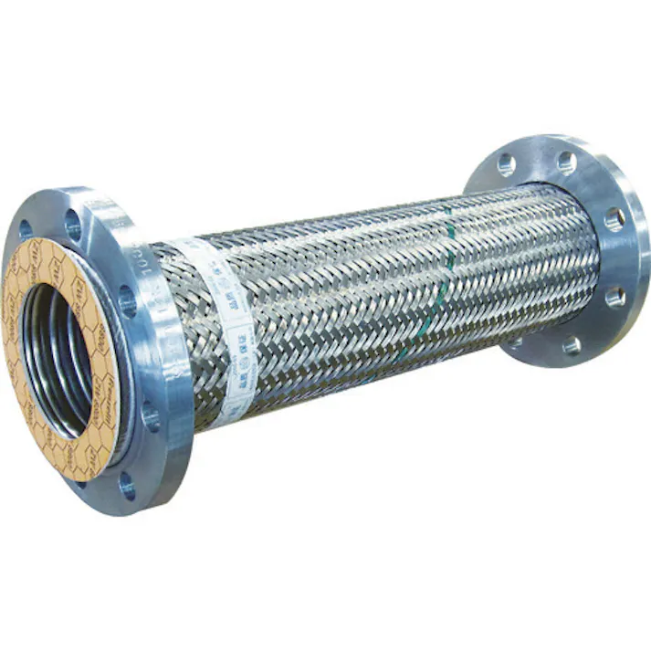 【CAINZ-DASH】トーフレ フレキシブルメタルホース フランジ無溶接型フレキ 10K SS400 65A×500L TF-23065-500【別送品】