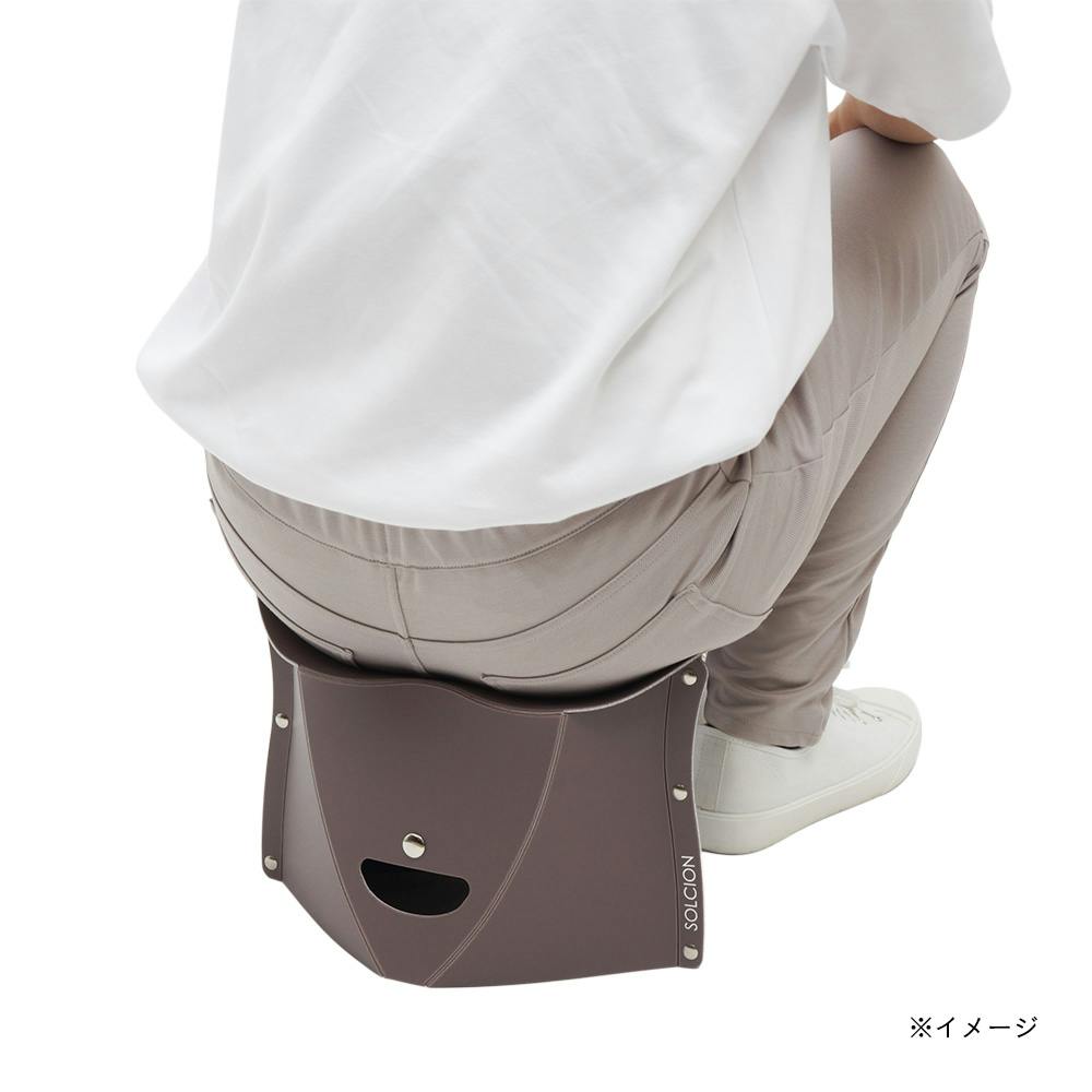 PATATTO180 折りたたみイス ダークブラウン