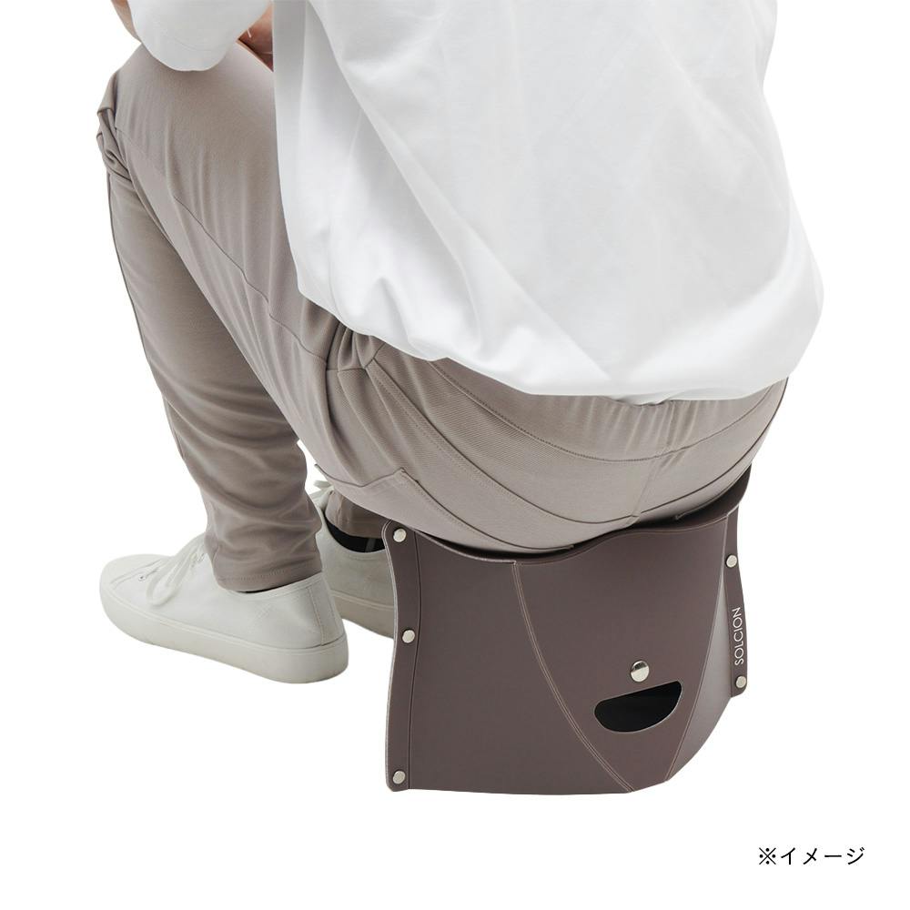 PATATTO180 折りたたみイス ダークブラウン