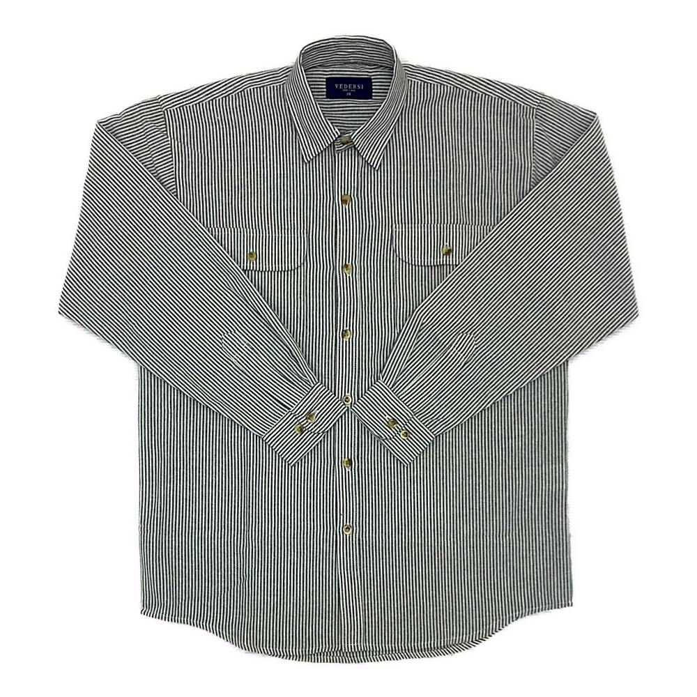 ヒッコリーシャツ M ブラック | 作業着・作業服・安全靴 通販