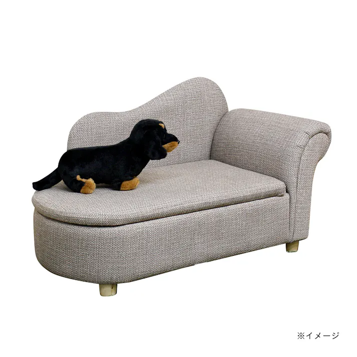 引っかきキズに強い 収納庫付きペットソファー ベージュ色【別送品】