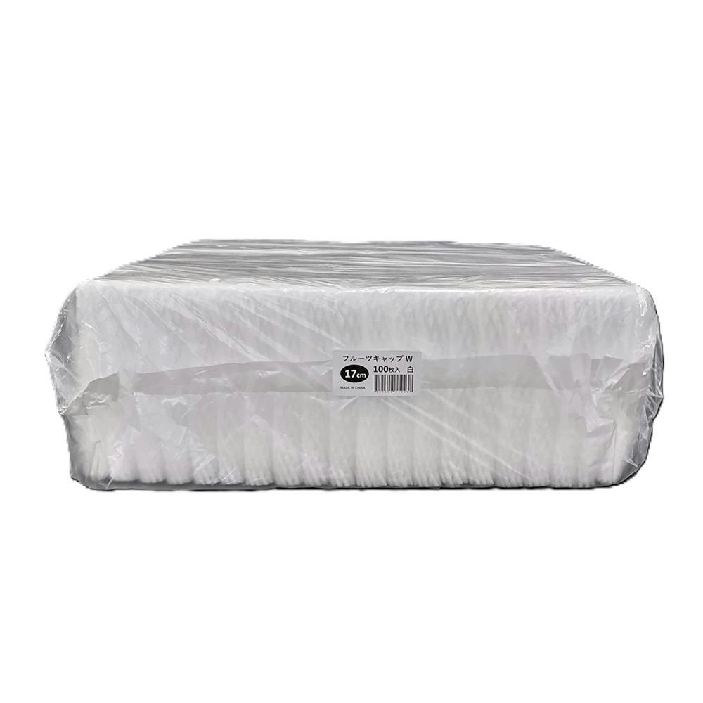 フルーツキャップW 白 17cm 100枚