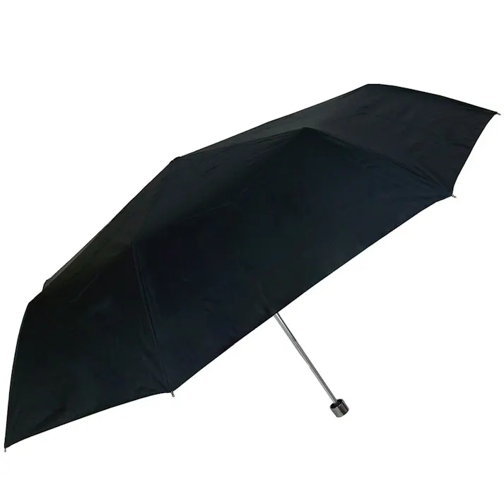 大きめ晴雨兼用折傘遮光率99.9%以上70cm BK -6(販売終了)
