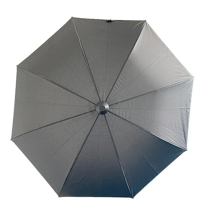 スライドカバー付き傘 65cm 無地 ブラック C6